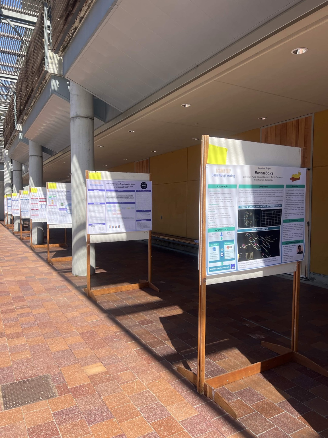 BananaSpice poster displayed at the Baskin Engineering Annual Student Project Showcase